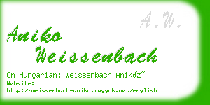 aniko weissenbach business card